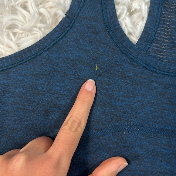 Lululemon Swiftly Tech Racerback Tank Top Blue Black - Picture 2 of 4